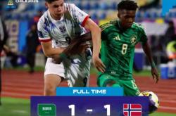 世青賽(sài)小组賽(sài)第三轮比賽(sài)沙特1-1战平挪威